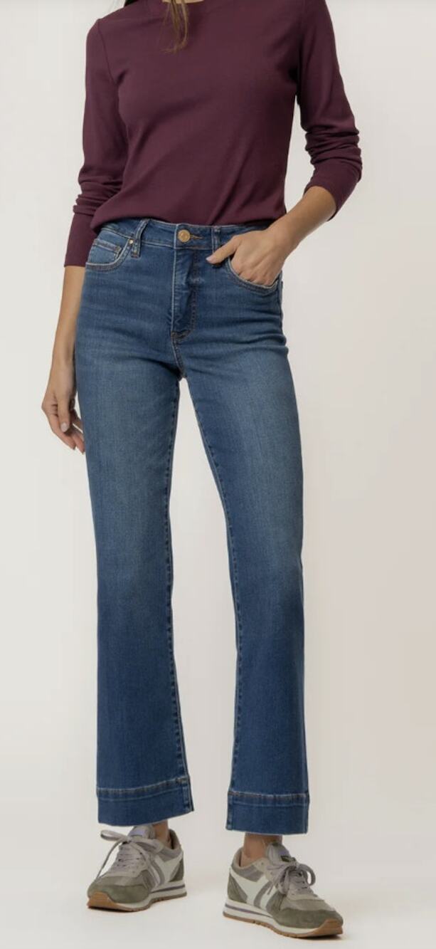 Kut from the Kloth Women's 4 Kelsey High Rise Ankle Flare Long Inseam Jeans O1-5